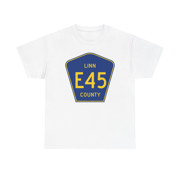 Linn County Route E45 IA (Iowa) (Road Sign) T-Shirt