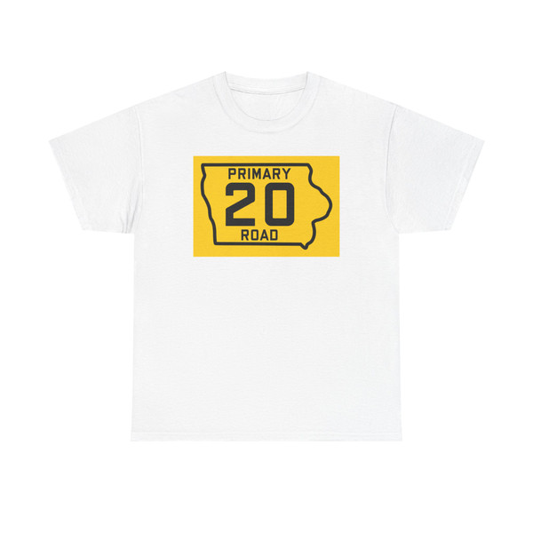 Iowa Primary 20 (Iowa) (Road Sign) T-Shirt