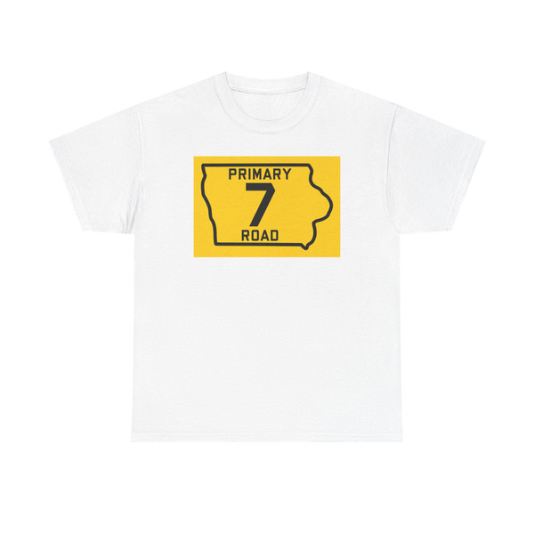 Iowa Primary 7 (Iowa) (Road Sign) T-Shirt