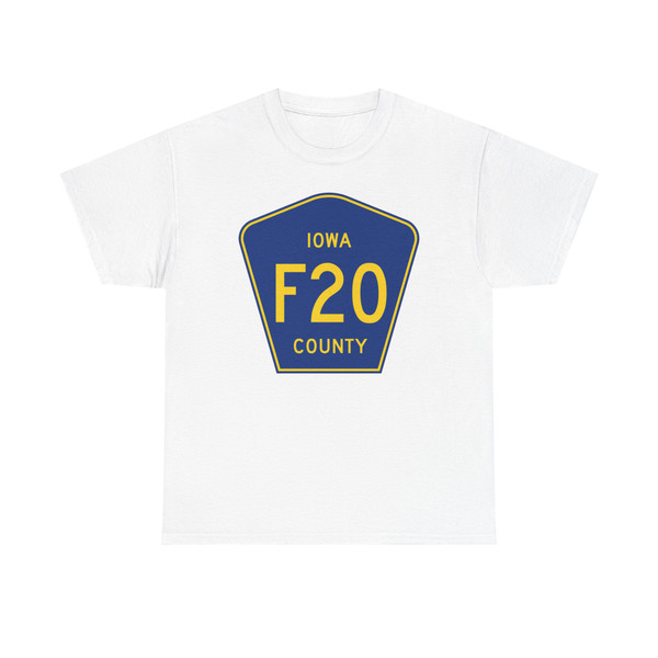 Iowa County Route F20 IA (Iowa) (Road Sign) T-Shirt