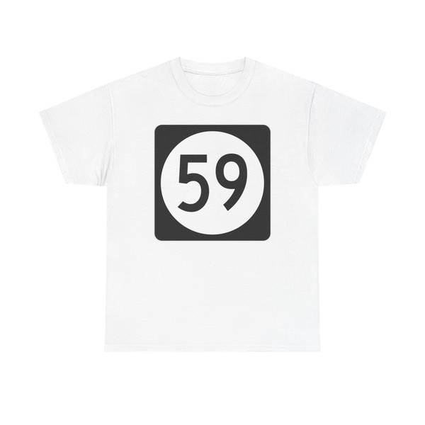Iowa 59 (Iowa) (Road Sign) T-Shirt