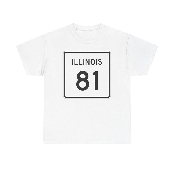 Illinois 81 (Illinois) (Road Sign) T-Shirt