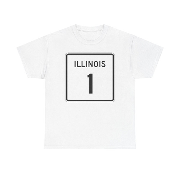 Illinois 1 (Illinois) (Road Sign) T-Shirt