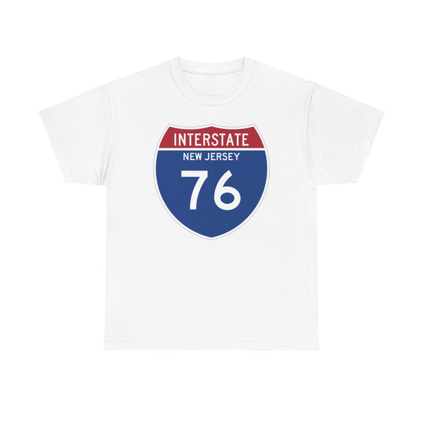 I-76 NJ Metric (New Jersey) (Road Sign) T-Shirt