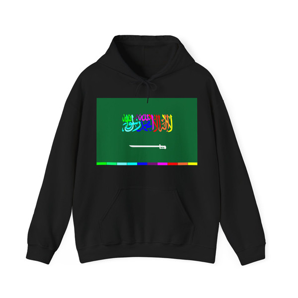 Flag of Saudi Arabia in order of writing later over (Saudi Arabia) Hoodie