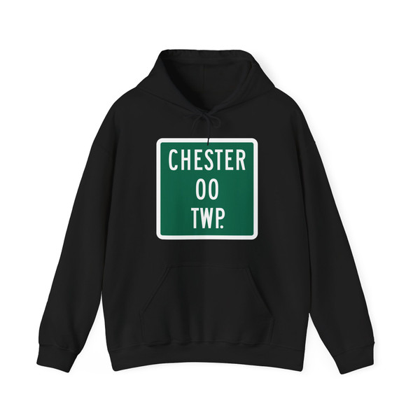 Chester Township Morrow County Ohio route shield template (Ohio) (Road Sign) Hoodie