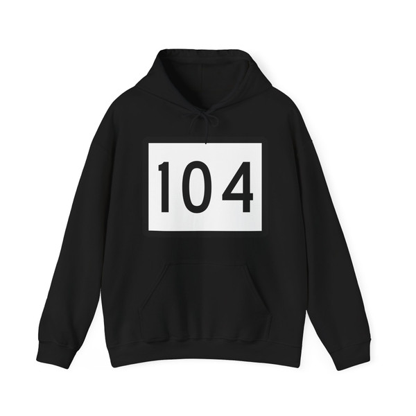 Connecticut Highway 104 wide (Connecticut) (Road Sign) Hoodie