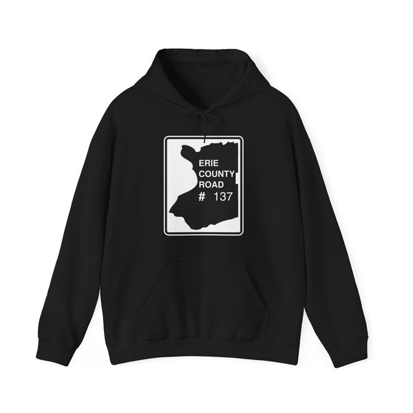 Erie County 137 NY (New York) (Road Sign) Hoodie