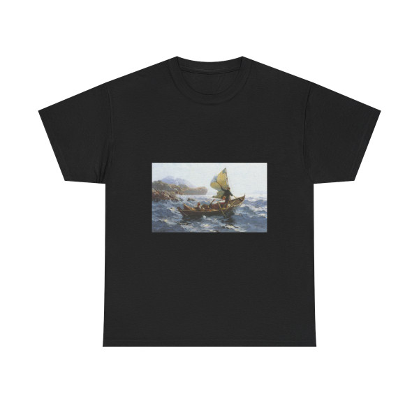 Hans Dahl (1849-1937)  Kvinne, mann og barn i oselver - T-Shirt