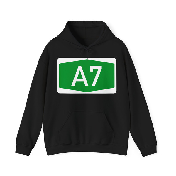Autokinetodromos A7 number (Greece) (Road Sign) Hoodie
