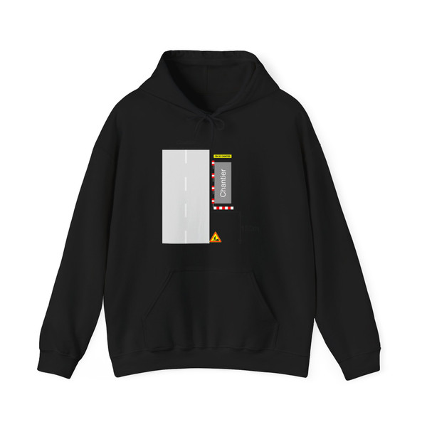 Chantier-accotement (France) (Road Sign) Hoodie