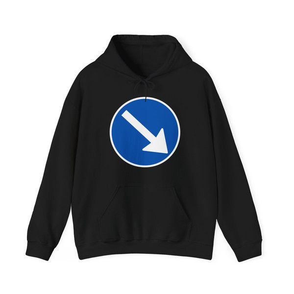 Denmark road sign D15.3 (Denmark) (Road Sign) Hoodie
