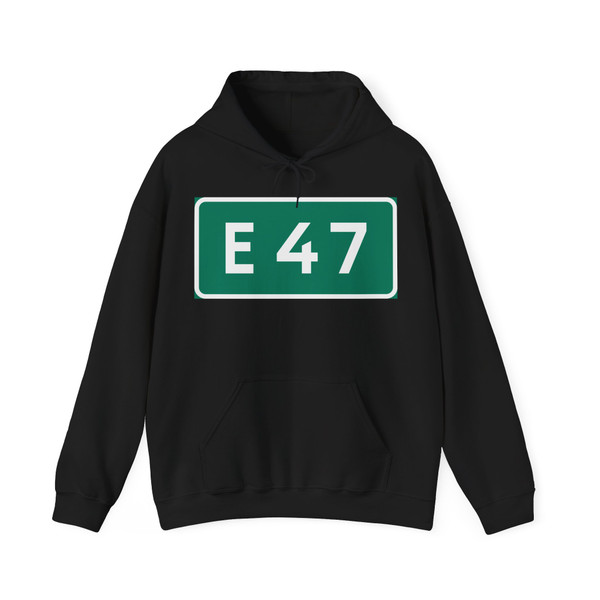 E47 Sverige (Sweden) (Road Sign) Hoodie