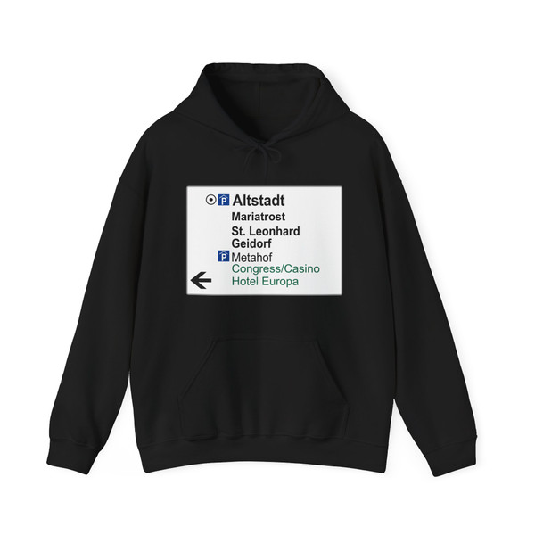 Hauptbahnhof straßenschild (Austria) (Road Sign) Hoodie