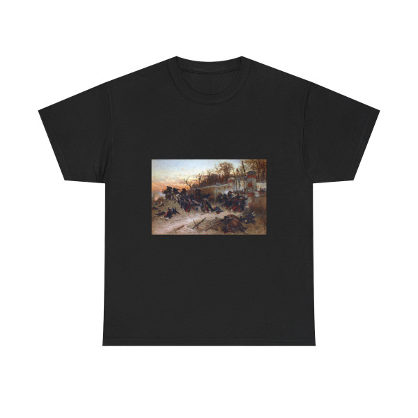 Alphonse Marie De Neuville (1835-1885) Defence of Longboyau's gate, chateau of Buzenval on Octobre 21st -0 - T-Shirt