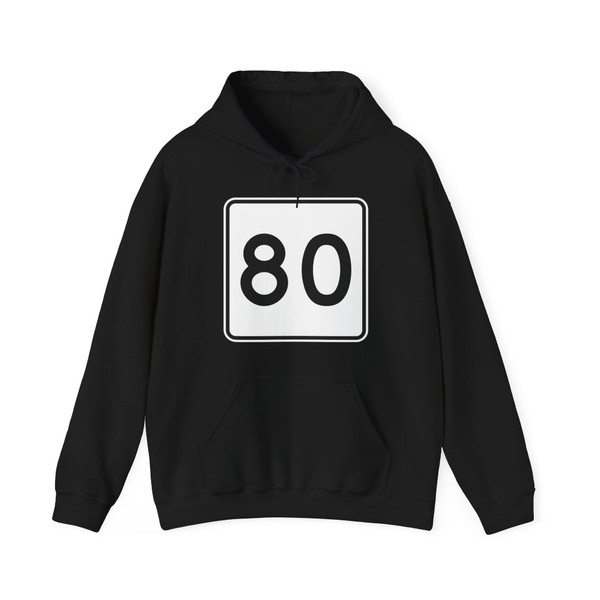 MA Route 80 (Massachusetts) (Road Sign) Hoodie