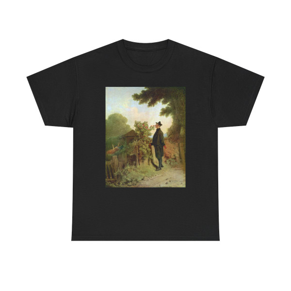 Carl Spitzweg (1808-1885) Memory of a Rose Scent - oil on canvas 1850 - T-Shirt