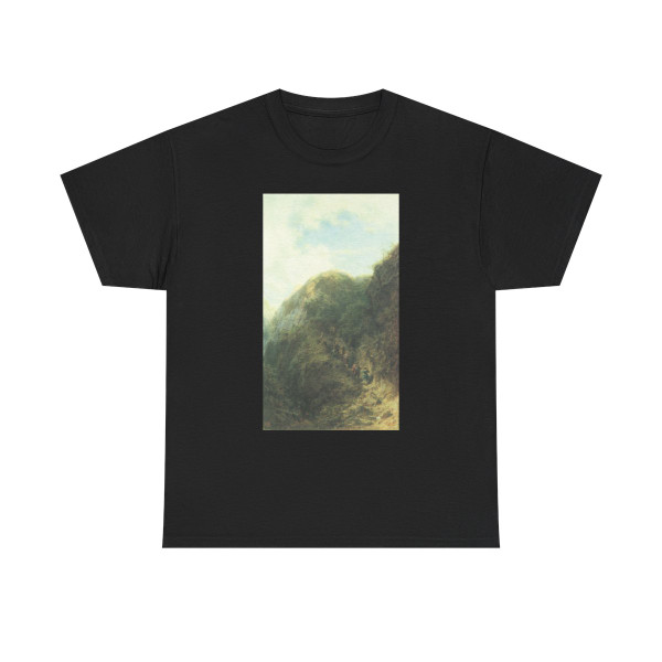 Carl Spitzweg (1808-1885) The ascent (climb to Wendelstein, tourists in the mountains) - Oil on Canvas c-0 - T-Shirt