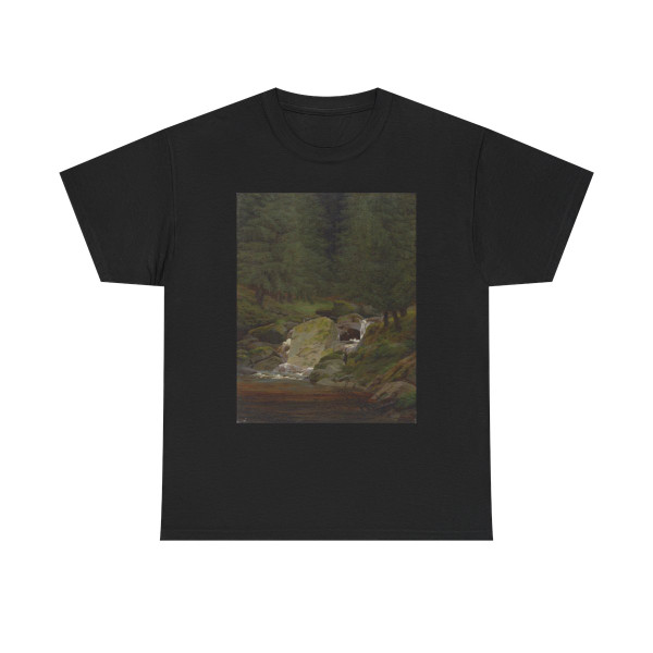 Caspar David Friedrich (1774-1840) Tannen am Wasserfall (The Evergreens by the Waterfall) - T-Shirt