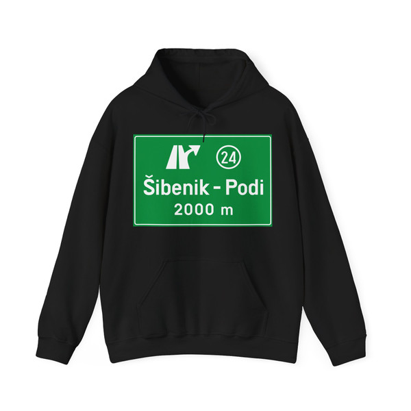 Prometni znak D01alt-62 (Croatia) (Road Sign) Hoodie