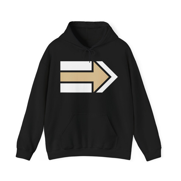 TouristicMarkingArrowR-RAL beige (Czech Republic) (Road Sign) Hoodie