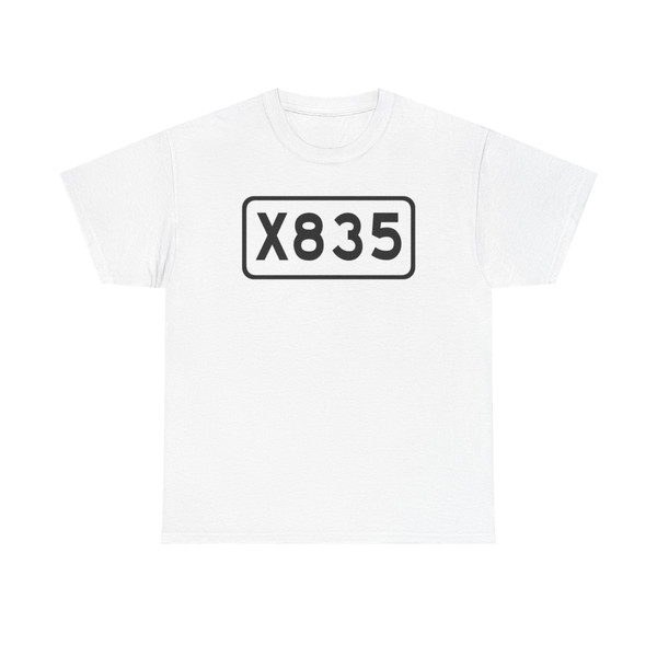 China County Road X835 (China) (Road Sign) T-Shirt