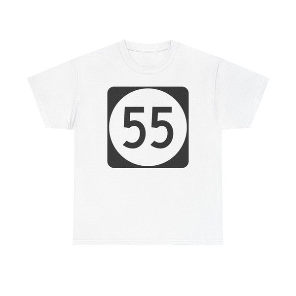 Elongated circle 55 (United States) (Road Sign) T-Shirt