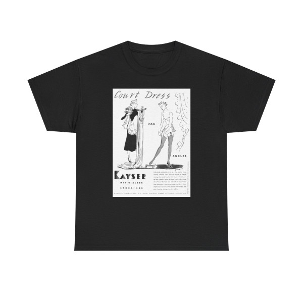 Court Dress for Ankles, Kayser Stockings ad, 1937 - T-Shirt