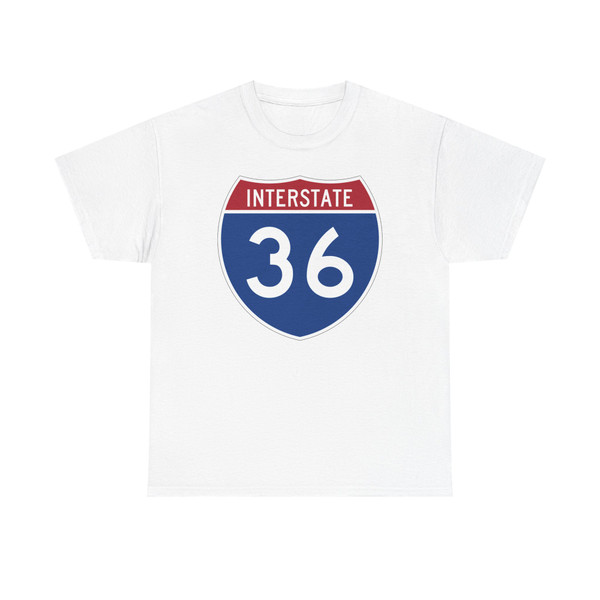 I-36 (United States) (Road Sign) T-Shirt