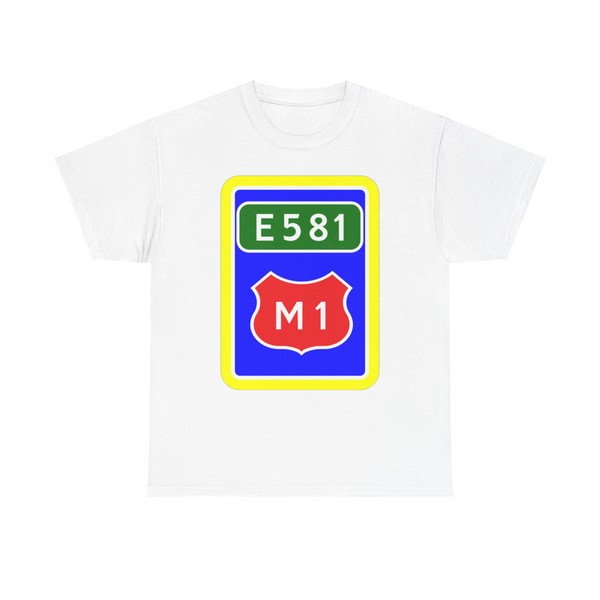 Moldova road sign 5.71.7 (Moldova) (Road Sign) T-Shirt