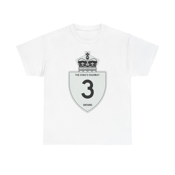 Ontario Kings Highway 3 (Canada) (Road Sign) T-Shirt