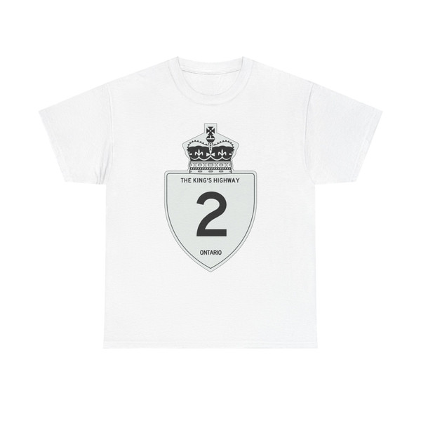 Ontario Kings Highway 2 (Canada) (Road Sign) T-Shirt