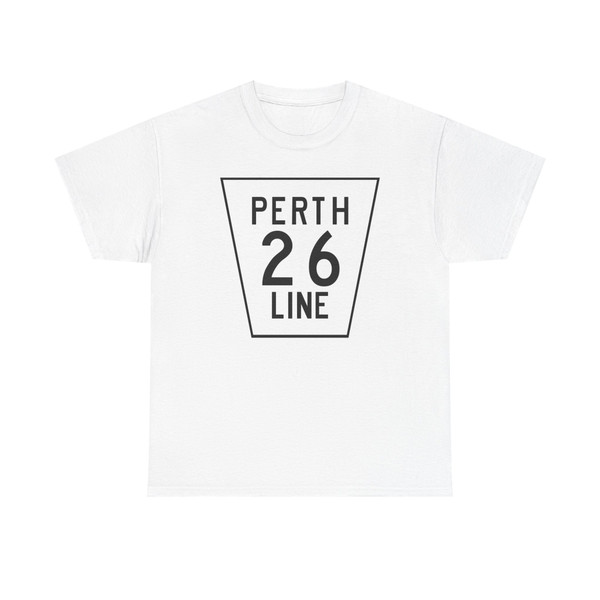 Perth County Line 26 (Canada) (Road Sign) T-Shirt