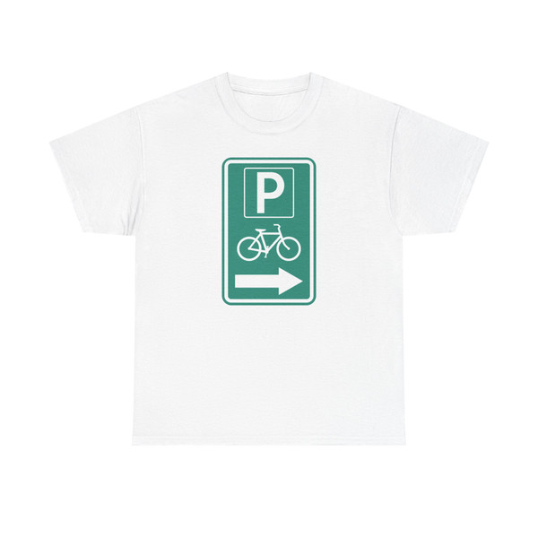 Provincetown MA DPW Directional bike sign - Bike parking Type 01 Right (Massachusetts) (Road Sign) T-Shirt