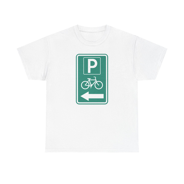 Provincetown MA DPW Directional bike sign - Bike parking Type 01 Left (Massachusetts) (Road Sign) T-Shirt