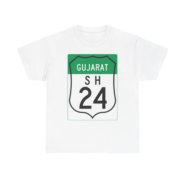 Road marker SH IN-GJ 24 (India) (Road Sign) T-Shirt
