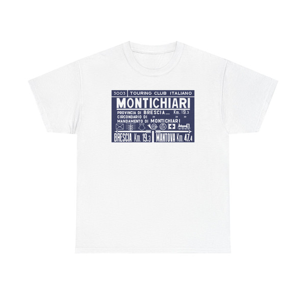 Segnale stradale italiano 1906 - TCI - cartello di località Montichiari (Italy) (Road Sign) T-Shirt