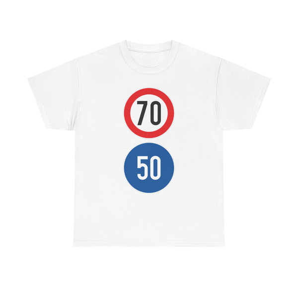 Segnale di limite massimo e minimo di velocità - 1971 (Italy) (Road Sign) T-Shirt