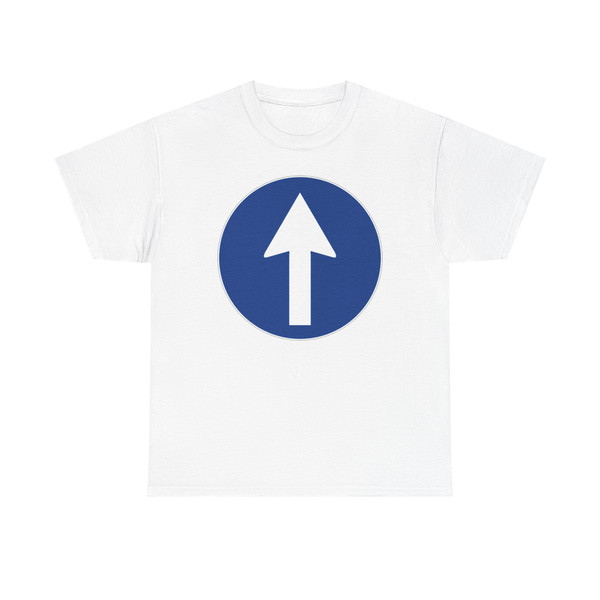 Segnale stradale italiano 1959 - direzione obbligatoria dritto (Italy) (Road Sign) T-Shirt
