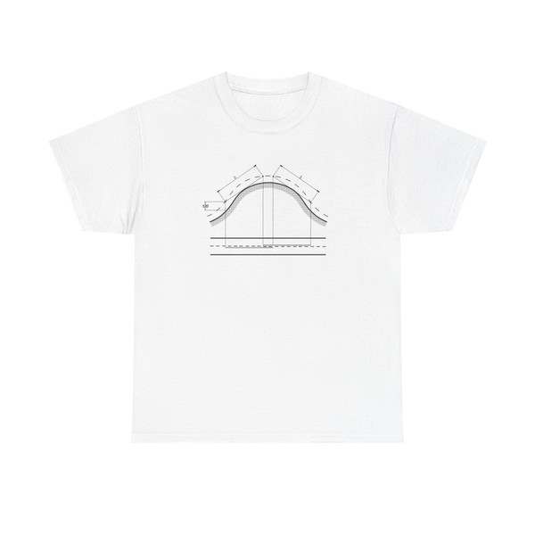 Schema segnaletico italiano 1964 - schema tracciamento mezzeria dosso molto accentuato (Italy) (Road Sign) T-Shirt