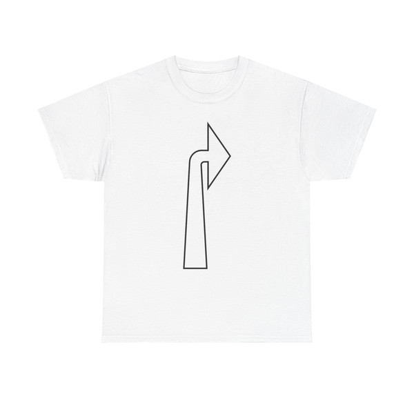Traffic Sign GR - Right Road Marking (Greece) (Road Sign) T-Shirt