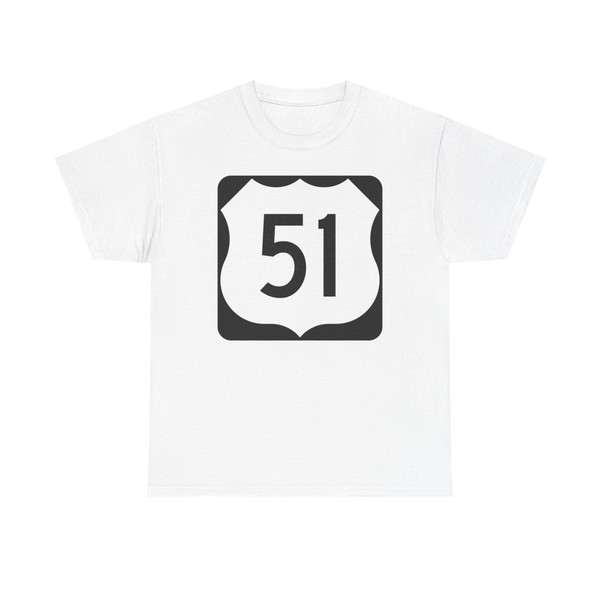 US 51 square (United States) (Road Sign) T-Shirt