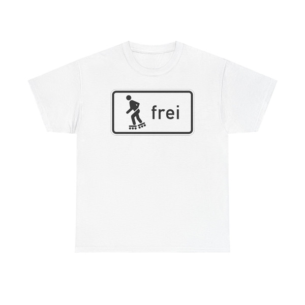 Zusatzzeichen 1020-13 - Inline-Skaten und Rollschuhfahren frei StVO 2009 (Germany) (Road Sign) T-Shirt