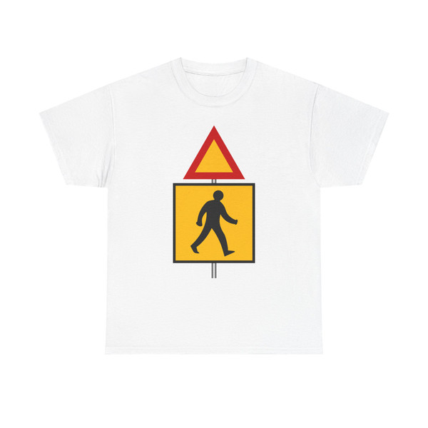 Zimbabwe warning sign - pedestrians (Zimbabwe) (Road Sign) T-Shirt