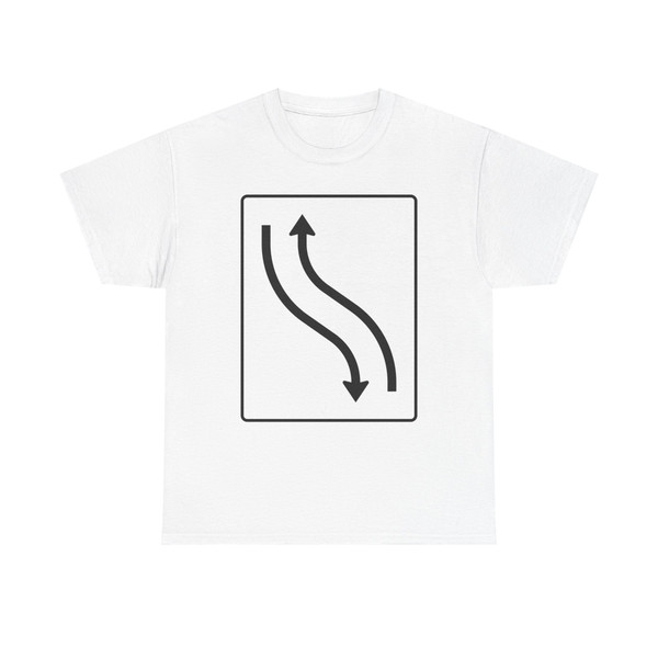 Zeichen 512-10 Verschwenkungstafel - mit Gegenverkehr (Germany) (Road Sign) T-Shirt