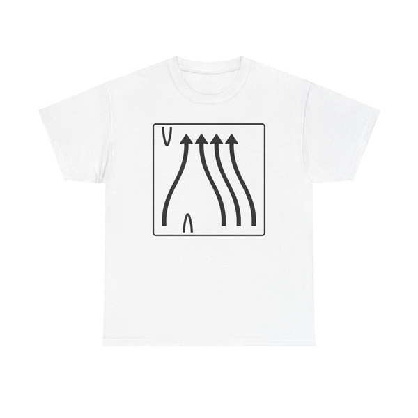 Zeichen 501-83 Überleitungstafel - ohne Gegenverkehr (Germany) (Road Sign) T-Shirt
