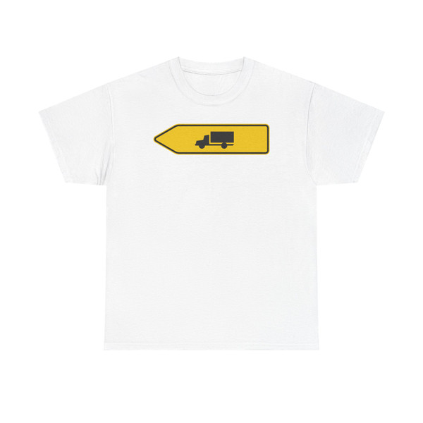 Zeichen 421L - Wegweiser für bestimmte Verkehrsarten linksweisend hier- Lastkraftwagen StVO 1970 (Germany) (Road Sign) T-Shirt