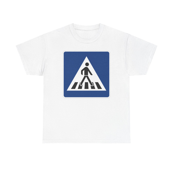 Zeichen 350-20 - Fußgängerüberweg Linksaufstellung einseitig StVO 1992 (Germany) (Road Sign) T-Shirt