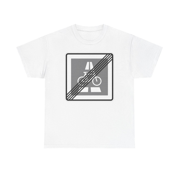 Zeichen 350.2-20 - Ende des Radschnellwegs - Aufstellung links StVO 2020 (Germany) (Road Sign) T-Shirt