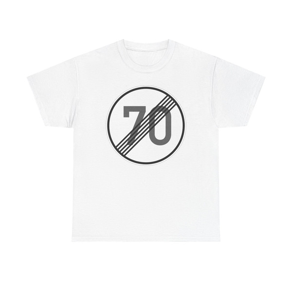 Zeichen 278-70 - Ende der zulässigen Höchstgeschwindigkeit StVO 2017 (Germany) (Road Sign) T-Shirt
